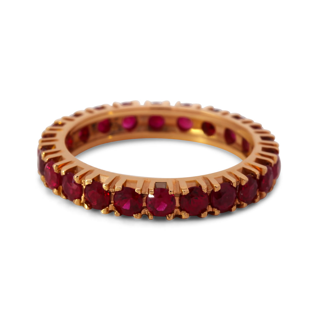 Photograph 1 of 18k Rose Gold Ruby Circulus Eternity Ring. Available on DESIGNYARD.com and in our Jewellery Shop Dublin, Ireland. Free Worldwide Shipping with DHL.