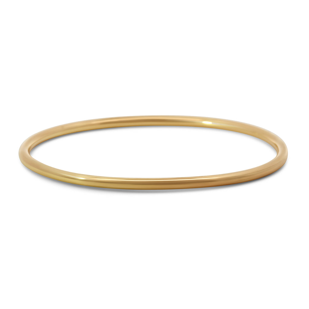 Photograph 1 of 9k Yellow Gold Solid Round Bangle. Available on DESIGNYARD.com and in our Jewellery Shop Dublin, Ireland.