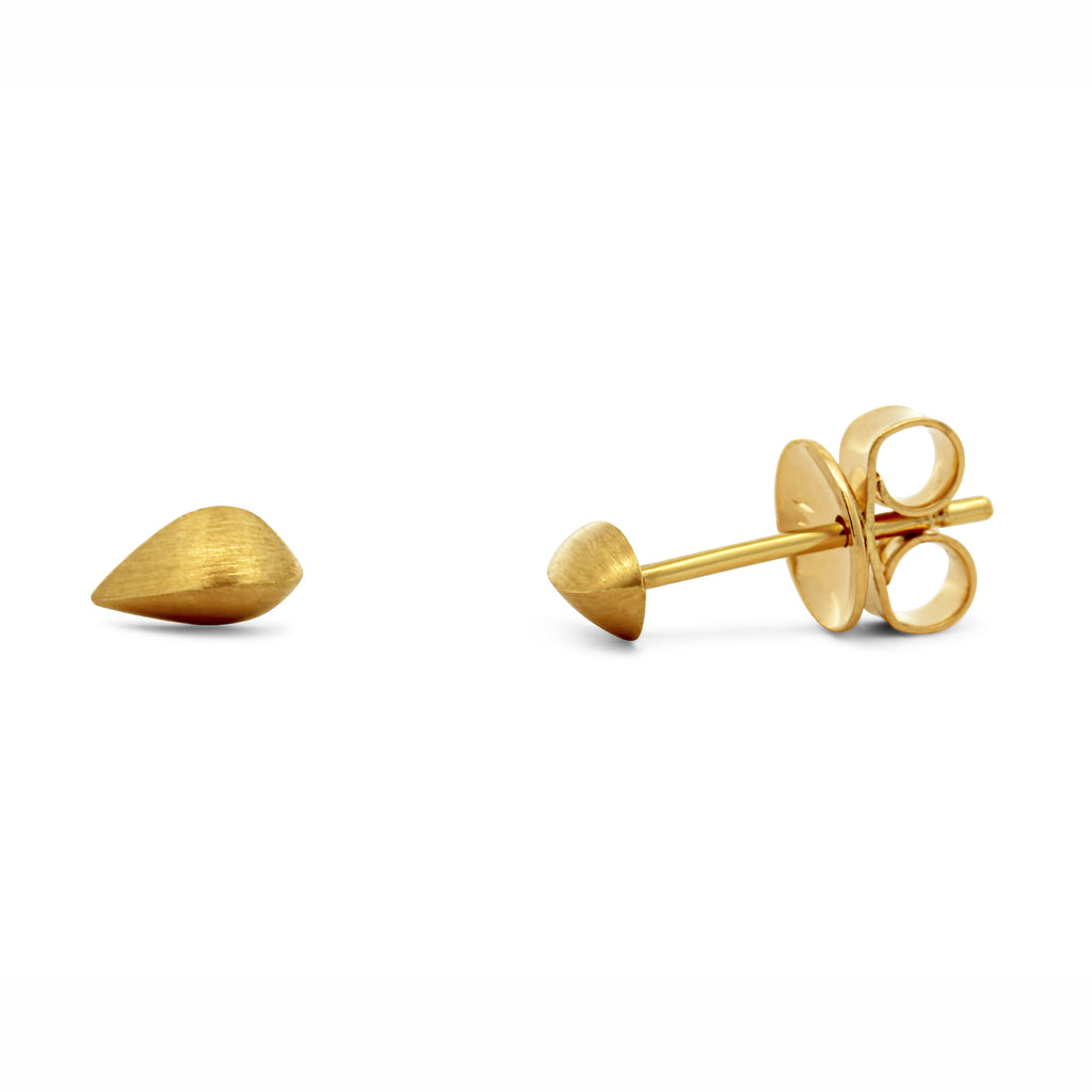 Photograph 1 of Bola Lyon's Contemporary  18k Yellow Gold Drop Stud Earrings. Available on DESIGNYARD.com and in our Jewellery Shop Dublin, Ireland. Free Worldwide Shipping with DHL.