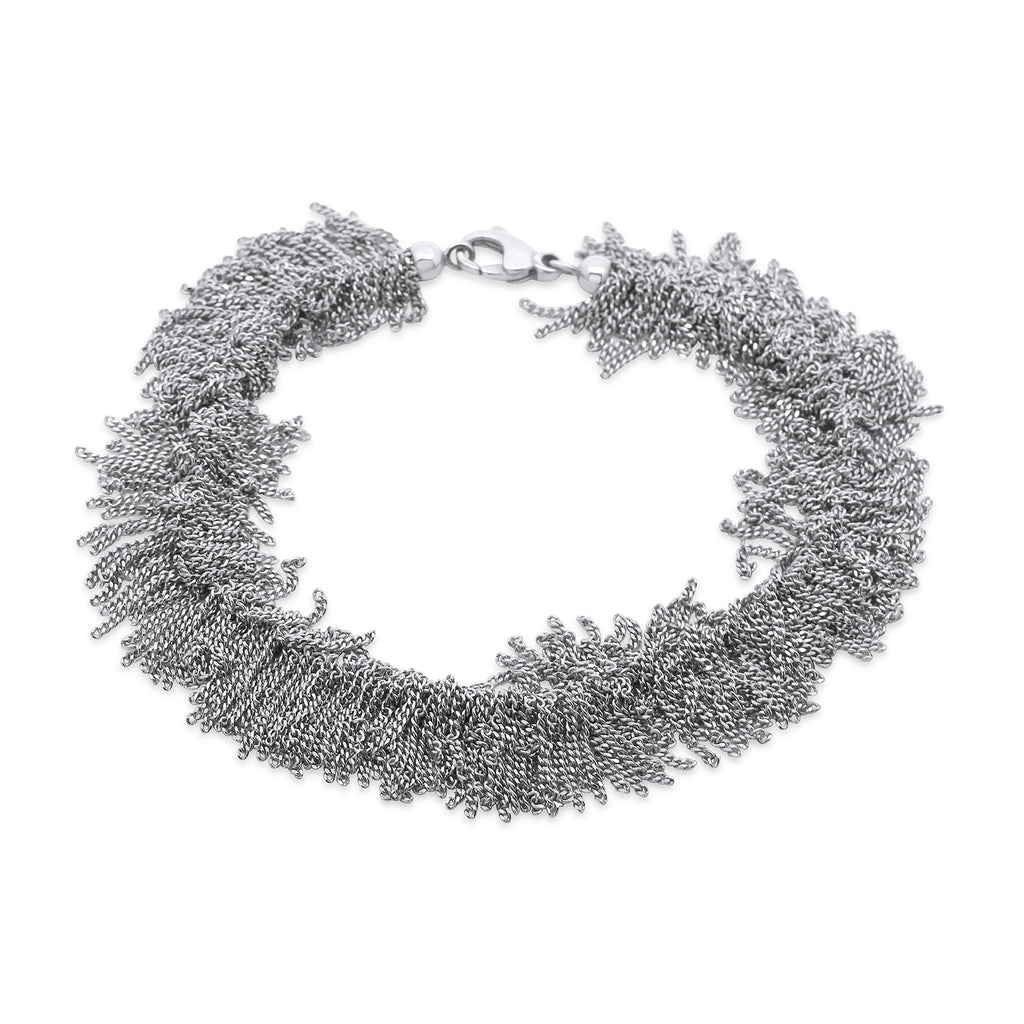 Photograph 1 of Claudia Milic's Contemporary Silver Siara Bracelet. Available on DESIGNYARD.com and in our Jewellery Shop Dublin, Ireland.