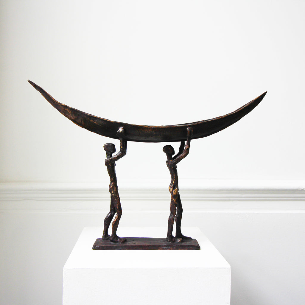 Photograph 6 of Clodagh Redden's Bronze Two Man Boat Sculpture. Available on DESIGNYARD.com and in our Gallery Dublin, Ireland.