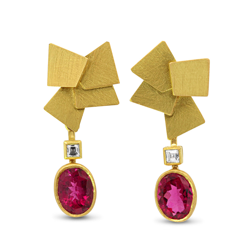 Photograph 1 of Daphne Krinos's 18k Yellow Gold Raspberries with Sugar Earrings. Available on DESIGNYARD.com and in our Jewellery Shop Dublin, Ireland.