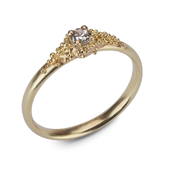 Photograph 1 of Hannah Bedford's 18k Yellow Gold Cluster Engagement Ring. Available on DESIGNYARD.com and in our Jewellery Shop Dublin, Ireland.