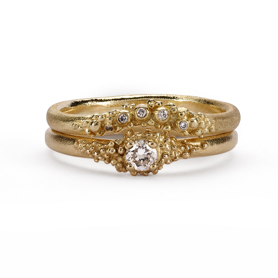 Photograph 4 of Hannah Bedford's 18k Yellow Gold Cluster Engagement Ring. Available on DESIGNYARD.com and in our Jewellery Shop Dublin, Ireland.