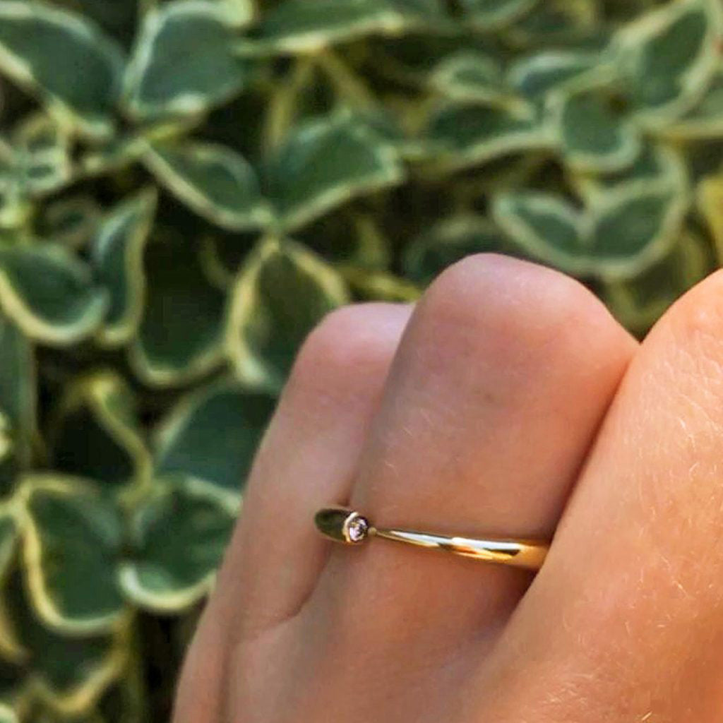 Picture 1 of Paul Finch's 18k Yellow Gold Tapered Diamond Ring. Available on DESIGNYARD.com and in our Jewellery Shop Dublin, Ireland. Free Worldwide Shipping with DHL.