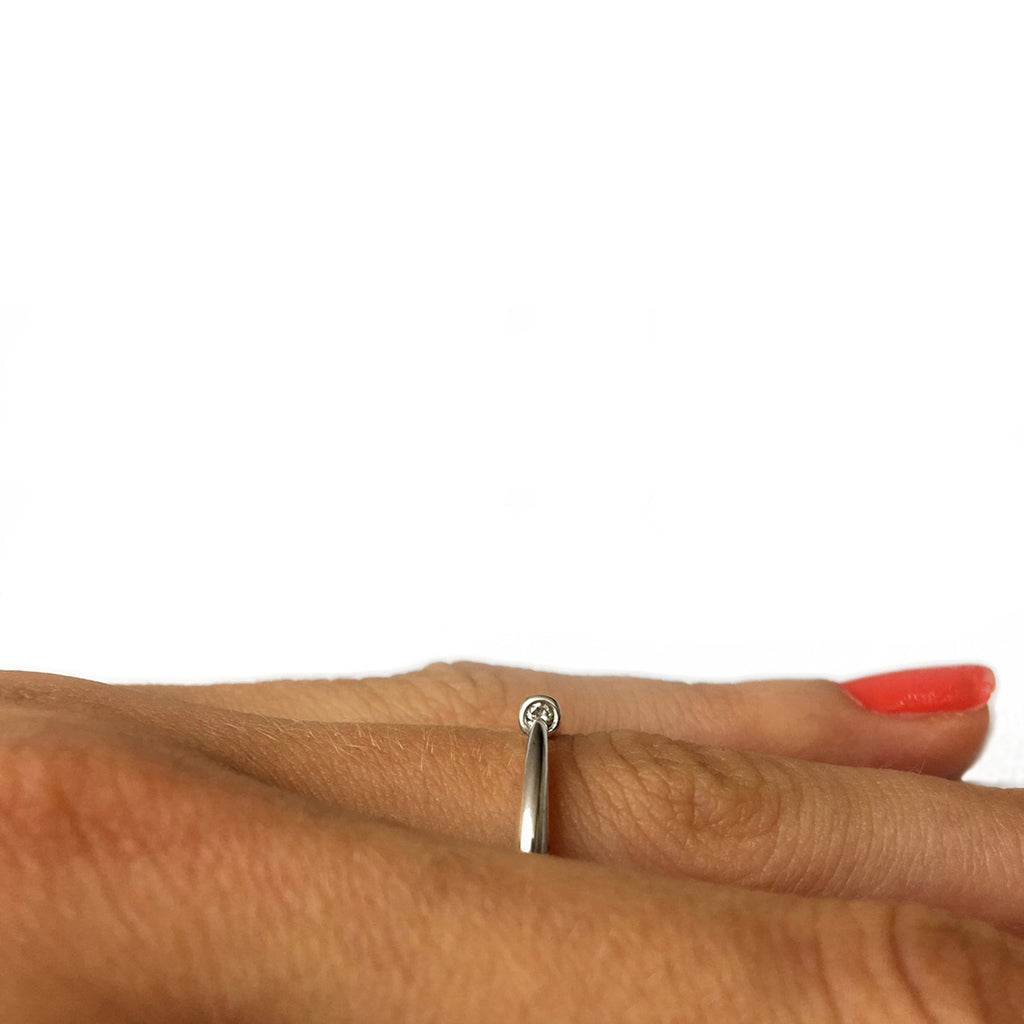 Photograph 1 of Paul Finch's Sterling Silver Narrow Diamond Ring. Available on DESIGNYARD.com and in our Jewellery Shop Dublin, Ireland.