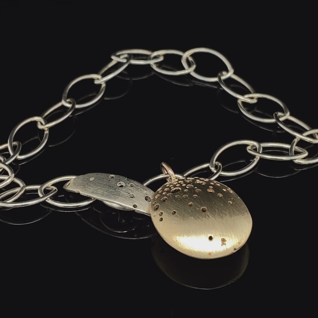 Kate Smith - 9k Yellow Gold Silver Pod Bracelet - DESIGNYARD, Dublin Ireland.