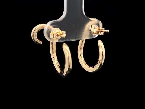 Video of Siobhan McArdle's 14k Yellow Gold Perpetual Hoops Earrings. Available on DESIGNYARD.com and in our Jewelry Store Dublin, Ireland.