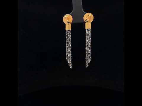 claudia milic gold black rhodium shine short earrings designyard contemporary jewellery gallery dublin ireland