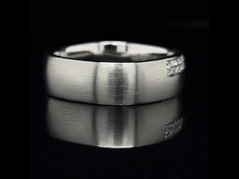 Video of Henrich & Denzel's Contemporary Platinum Forma Soft Diamond Wedding Ring. Available on DESIGNYARD.com and in our Jewelry Store Dublin, Ireland.