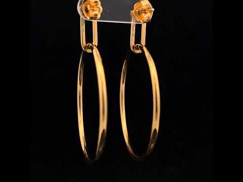 Video of Heather O'Connor's Contemporary Silver & Gold Large Parallel Bar Drop Hoop Statement Earrings. Available on DESIGNYARD.com and in our Jewellery Shop Dublin, Ireland. #1 for Contemporary Jewellery.