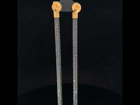 claudia milic gold black rhodium shine long earrings designyard contemporary jewellery gallery dublin ireland