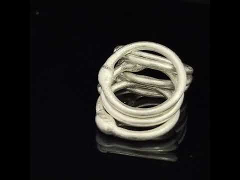 Video of Erik Urbschat's Contemporary Silver Orbit Ring. Available on DESIGNYARD.com and in our Jewellery Shop Dublin, Ireland.