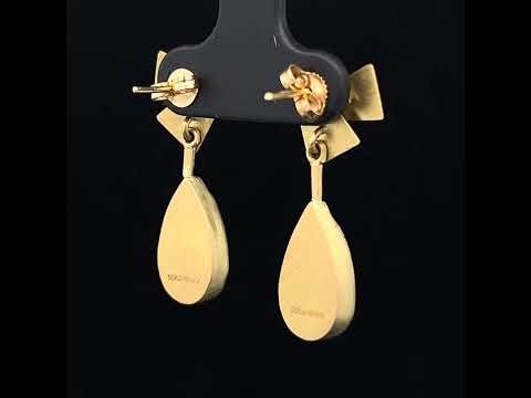 Video of Daphne Krinos's 18k Yellow Gold Ultramarine Drop Earrings. Available on DESIGNYARD.com and in our Jewellery Shop Dublin, Ireland.