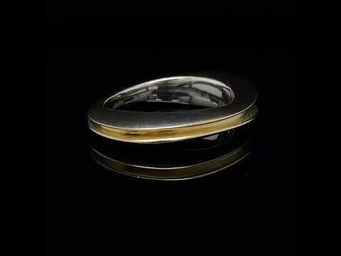 Video of Paul Finch's Contemporary Silver 22K Yellow Gold Diamond Full Split Shell Ring Available on DESIGNYARD.com and in our Jewellery Shop Dublin, Ireland. Free Worldwide Shipping with DHL.