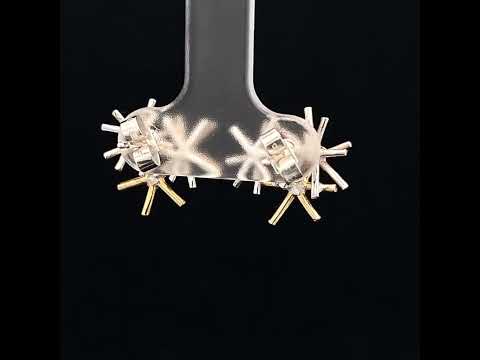 Video of Martina Hamilton's Silver 18k Yellow Gold Chamaeleon Twin Stars Earrings. Available on DESIGNYARD.com and in our Jewellery Shop Dublin, Ireland.