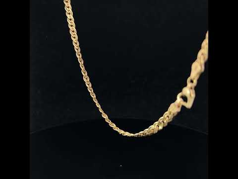 Video of Vintage 14k Yellow Gold Double Link Heart Chain. Available on DESIGNYARD.com and in our Jewellery Shop Dublin, Ireland.