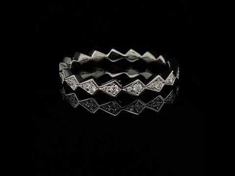 Andrew Geoghegan - Platinum Costeira Diamond wedding eternity Ring - DESIGNYARD contemporary jewellery Dublin Ireland.