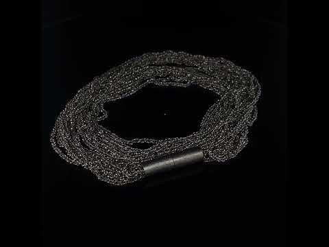 Video of Claudia Milic's Contemporary Sterling Silver Black Shine Double Bracelet. Available on DESIGNYARD.com and in our Jewellery Shop Dublin, Ireland.