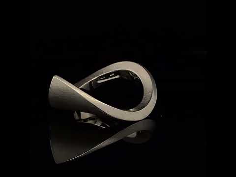 Video of Cardillac's Contemporary 14k White Gold Arc statement Ring. Available on DESIGNYARD.com and  in our Jewellery Shop Dublin, Ireland.