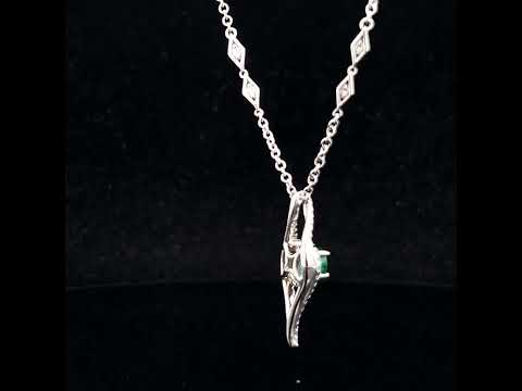 Video of Ronan Campbell's 18k White Gold Emerald Diamond Necklace. Available on DESIGNYARD.com and in our Jewellery Shop Dublin, Ireland. Free Worldwide Shipping with DHL.