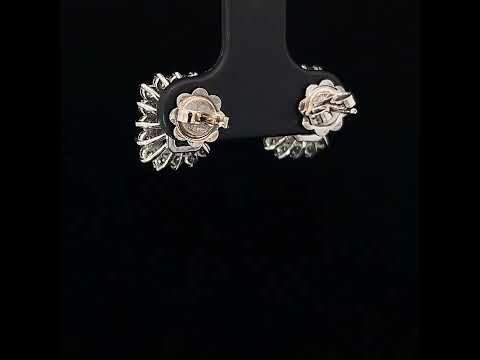 Video of 18k White Gold Emerald Diamond Earrings. Available on DESIGNYARD.com and in our Jewelry Store Dublin, Ireland.