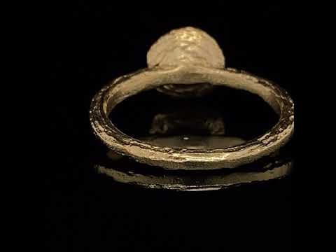 Video of Diana Porter's 18k Fair Trade Yellow Gold Seafoam Tourmaline Diamond Engagement Ring. Available on DESIGNYARD.com and in our Jewellery Shop Dublin, Ireland. 