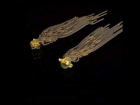 Video of Claudia Milic's Contemporary Sterling Silver Gold Feather Statement Earrings. Available on DESIGNYARD.com and in our Jewellery Shop Dublin, Ireland. Free Worldwide Shipping with DHL.