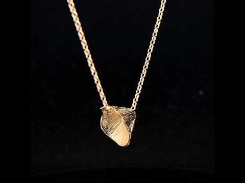 Video of Martina Hamilton's 9k Yellow Gold Shell Cone Medium Pendant. Available on DESIGNYARD.com and in our Jewellery Shop Dublin, Ireland.