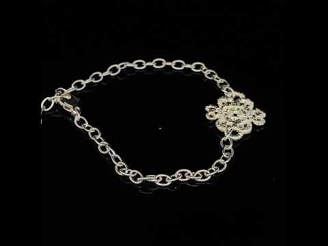 Brigitte Adolph - Sterling Silver Mona Lisa Pearl dainty handmade Bracelet - DESIGNYARD no 1 for contemporary jewellery Dublin Ireland.