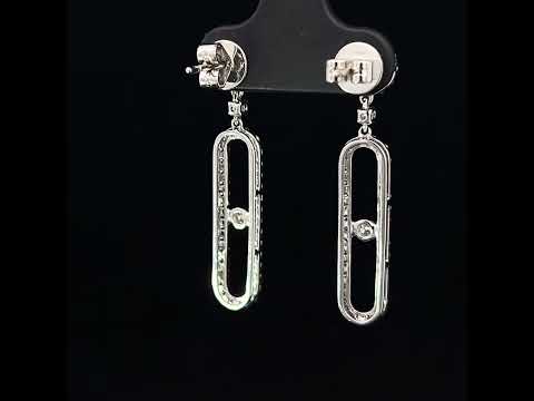 Video of 18k White Gold Tabula Diamond Drop Earrings. Available on DESIGNYARD.com and in our Jewelry Store Dublin, Ireland.