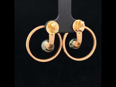 Video of Angela Hübel's 18k Rose Gold Pearl Island Earrings. Available on DESIGNYARD.com and in our Jewellery Shop Dublin, Ireland. Free Worldwide Shipping with DHL.