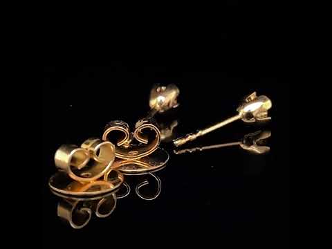 Video of Meister's Contemporary 18k Rose Gold Cognac Diamond Tulip Stud Earrings. Available on DESIGNYARD.com and in our Jewellery Shop Dublin, Ireland. Free Worldwide Shipping with DHL.