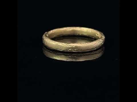 diana porter 18k fair trade yellow gold etched 3mm womens wedding ring designyard dublin ireland