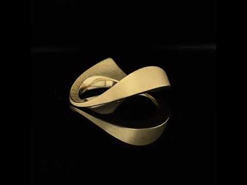 Video of Cardillac's Contemporary 14k Yellow Gold Scoop Statement Ring. Available on  DESIGNYARD.com and in our Jewellery Shop Dublin, Ireland. Free Worldwide Shipping with DHL.