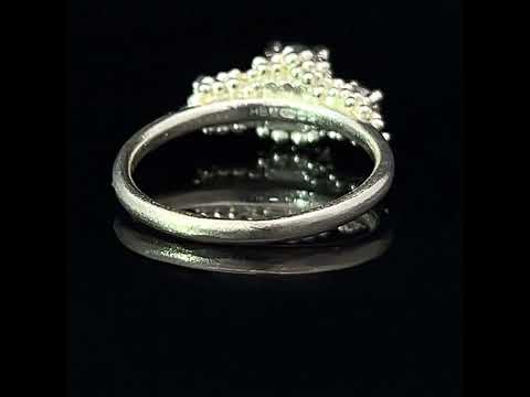 Video of Hannah Bedford's 9k White Gold Green Sapphire Diamond Engagement Ring. Available on DESIGNYARD.com and in our Jewelry Store Dublin, Ireland.