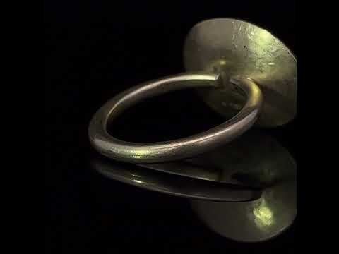 Video of Catherine Mannheim's Contemporary 18k Yellow Gold Moonstone Statement Ring, available on DESIGNYARD.com and in store Dublin Ireland.