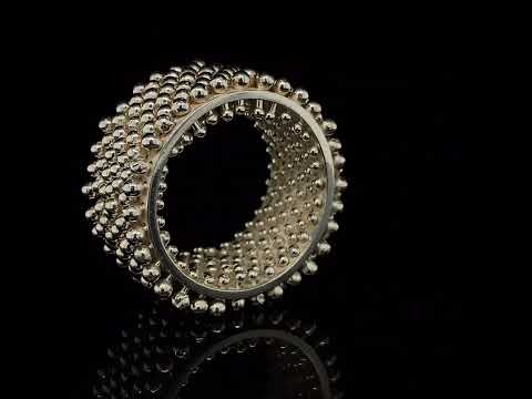 Video of Erik Urbschat's Contemporary Sterling Silver Hedgehog 7 Ring. Available on DESIGNYARD.com and in our Jewellery Shop Dublin, Ireland.