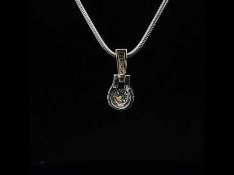 Video of 14k 18k White Yellow Gold 1980s Diamond Pendant. Available on DESIGNYARD.com and in our Jewelry Store Dublin, Ireland.