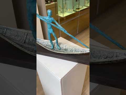 Video of Clodagh Redden's Charon Standing Blue Bronze Ceramic Boat Sculpture. Available on DESIGNYARD.com and in our Gallery Dublin, Ireland.