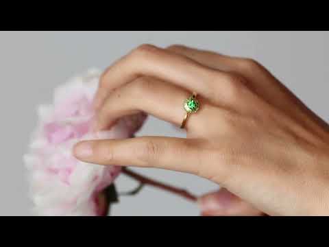 Andrew Geoghegan - 18k Yellow Gold Tsavorite Asteria Engagement Ring - DESIGNYARD, Dublin Ireland