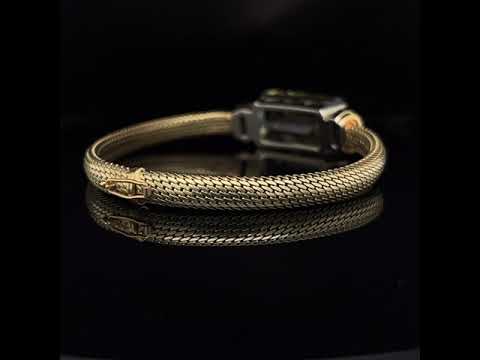 Video of Vintage 14k Yellow White Gold Beryl Diamond Bracelet. Available on DESIGNYARD.com and in our Jewellery Shop Dublin, Ireland.