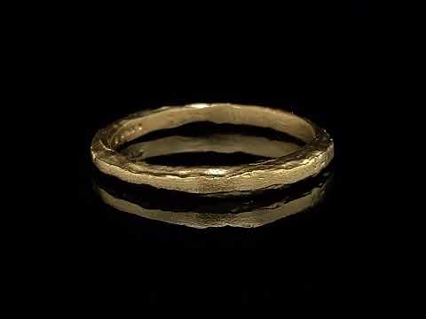 Video of Diana Porter's 18k Fairtrade Yellow Gold Etched Wedding Ring. Available on DESIGNYARD.com and in our Jewellery Shop Dublin, Ireland.