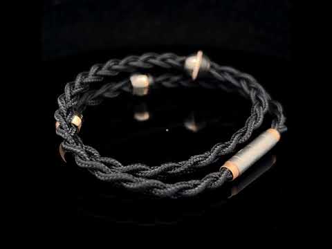 Video of Meister's Men's 18k Rose Gold Carbon Titanium Trio Diamond Bracelet. Available on DESIGNYARD.com and in our Jewelry Store Dublin, Ireland.