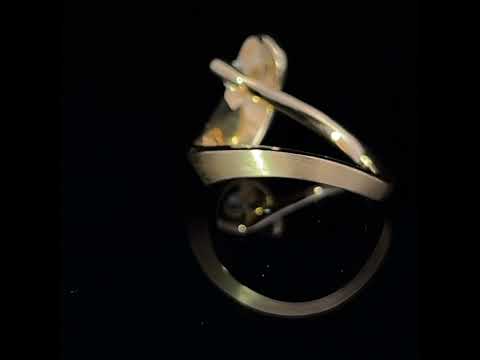 Video of Cardillac's Contemporary 14k Yellow Gold Whirl Diamond Alternative Engagement Ring. Available on DESIGNYARD.com and in our Jewellery Shop Dublin, Ireland. Free Worldwide Shipping with DHL.