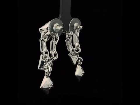 Video of Simon Harrison's Contemporary Claudette Crystal Drop Statement Earrings. Available on DESIGNYARD.com and in our Jewellery Shop Dublin, Ireland. Worldwide Shipping.