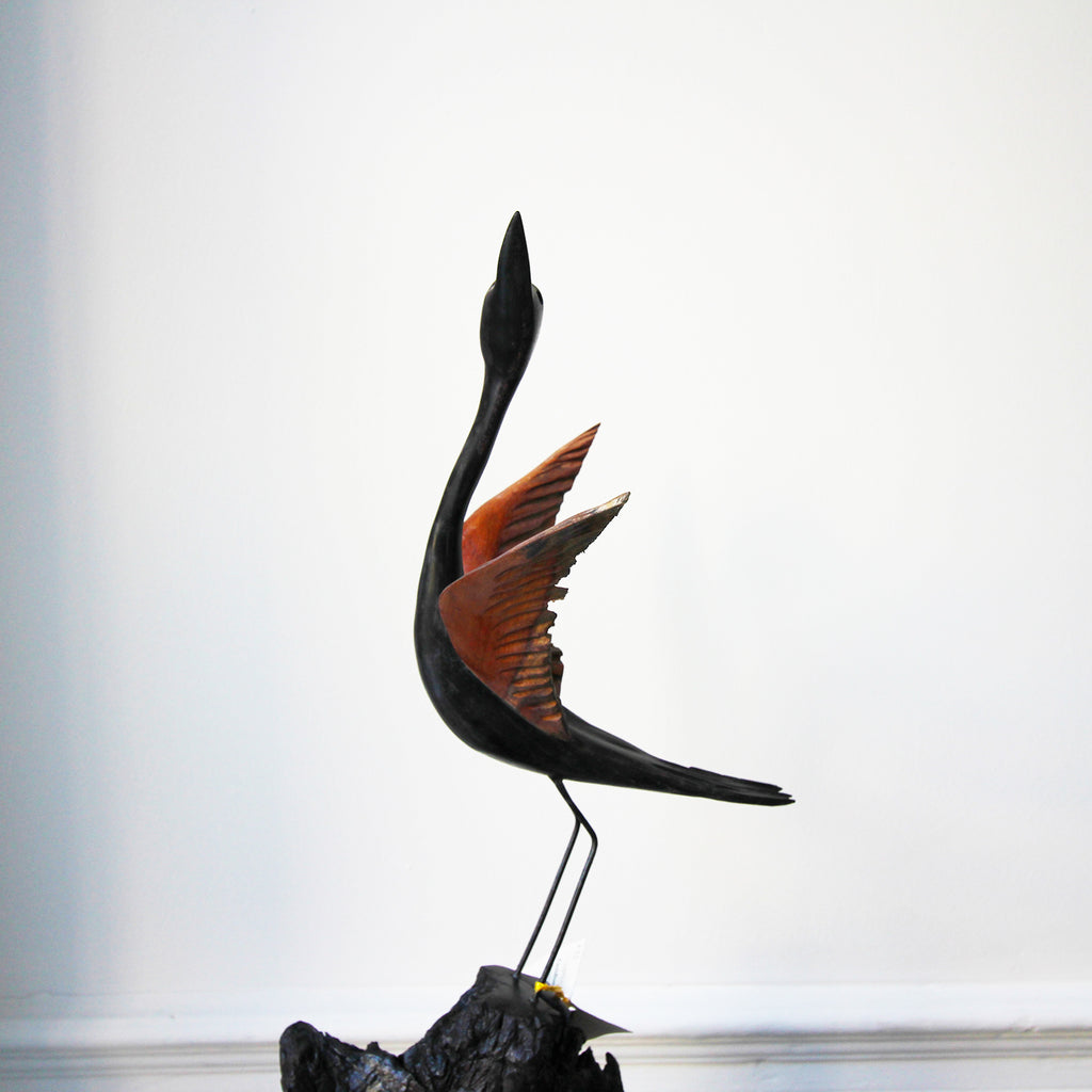 Photograph 2 of Tony Downey's Irish Bog Oak Sculpture. Available on DESIGNYARD.com and in our Gallery Dublin, Ireland.