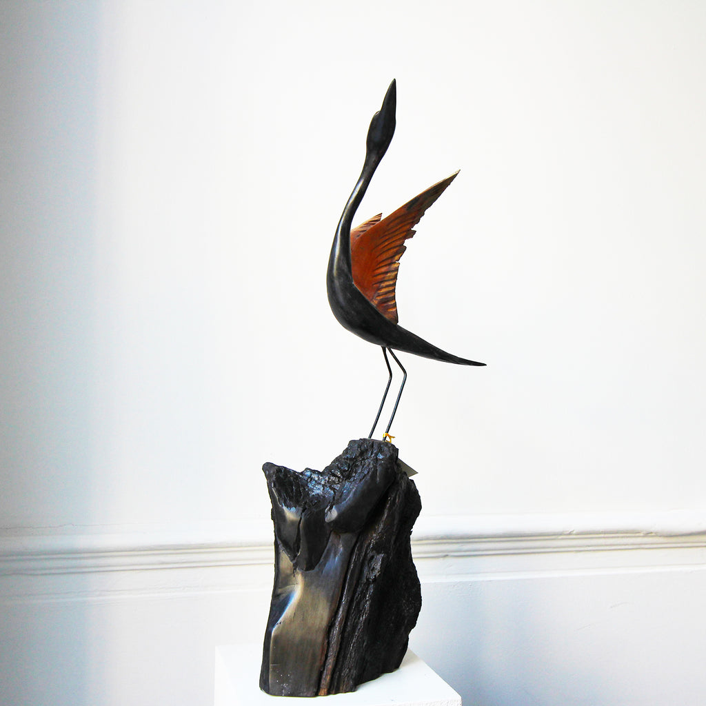 Photograph 5 of Tony Downey's Irish Bog Oak Sculpture. Available on DESIGNYARD.com and in our Gallery Dublin, Ireland.