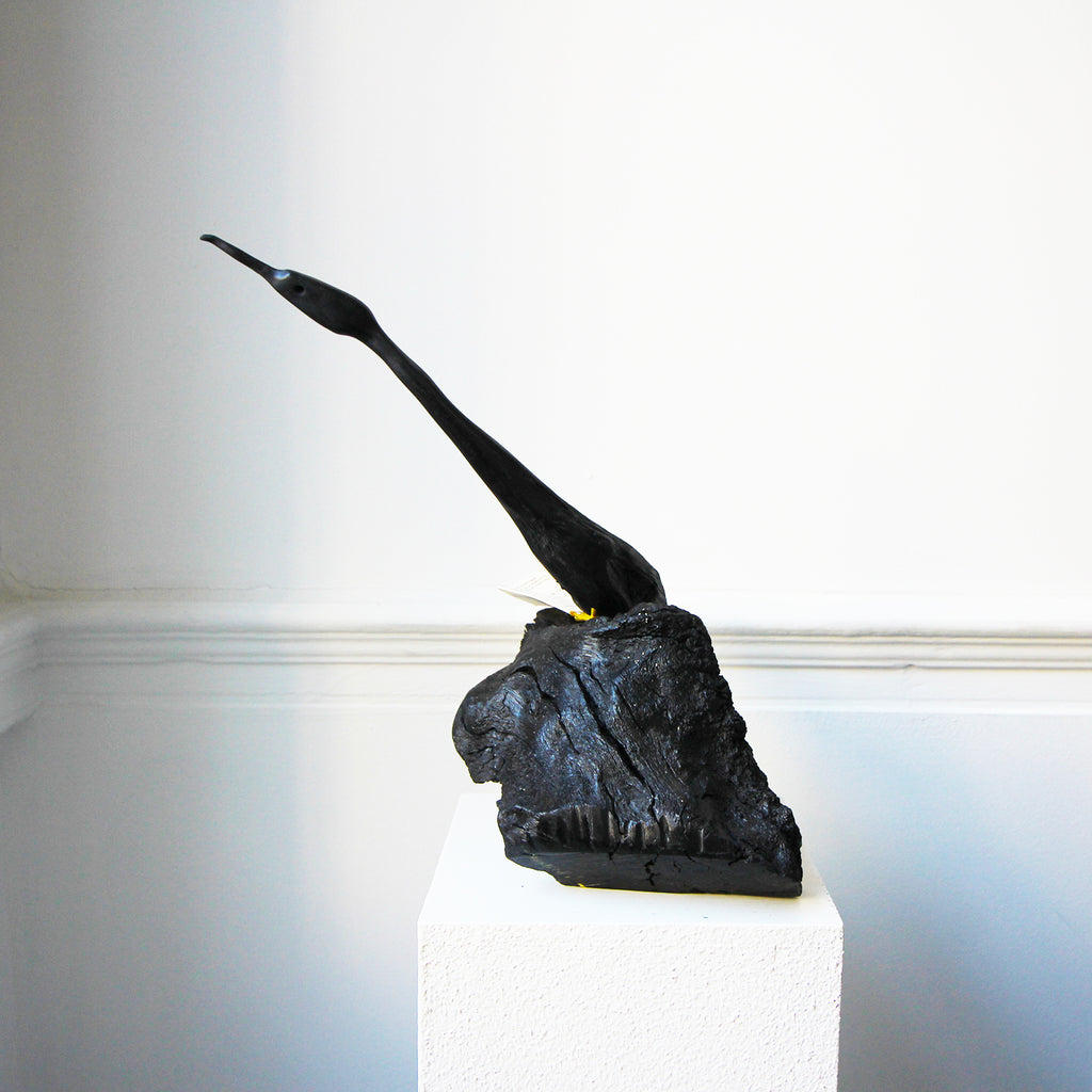 Photograph 1 of Tony Downey's Reaching Out Irish Bog Oak Sculpture. Available on DESIGNYARD.com and in our Gallery Dublin, Ireland.