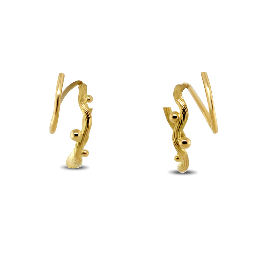 Photograph 1 of Josephine Bergsøe's Contemporary 18k 22k Yellow Gold Hoop Earrings. Available on DESIGNYARD.com and in our Jewellery Shop Dublin, Ireland. Free Worldwide Shipping with DHL.